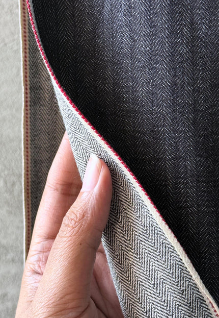 Japanese Selvedge (Herringbone weave) Denim Fabric - 33" Wide, 396 GSM (14oz)