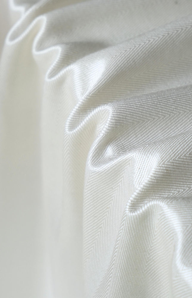 Vegan Aloe-Vera Herringbone Silk Fabric by the yard | 44" wide | 180 GSM