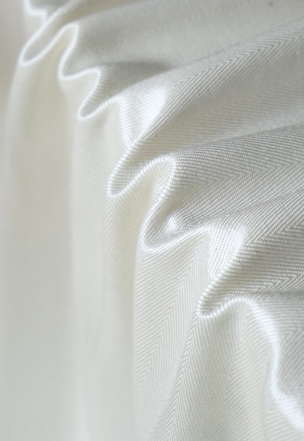 Vegan Aloe-Vera Herringbone Silk Fabric by the yard | 44" wide | 180 GSM