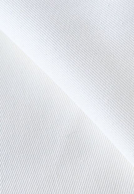 Stone-washed White Organic Cotton Denim Fabric by the yard, 58 inches wide, 271 GSM