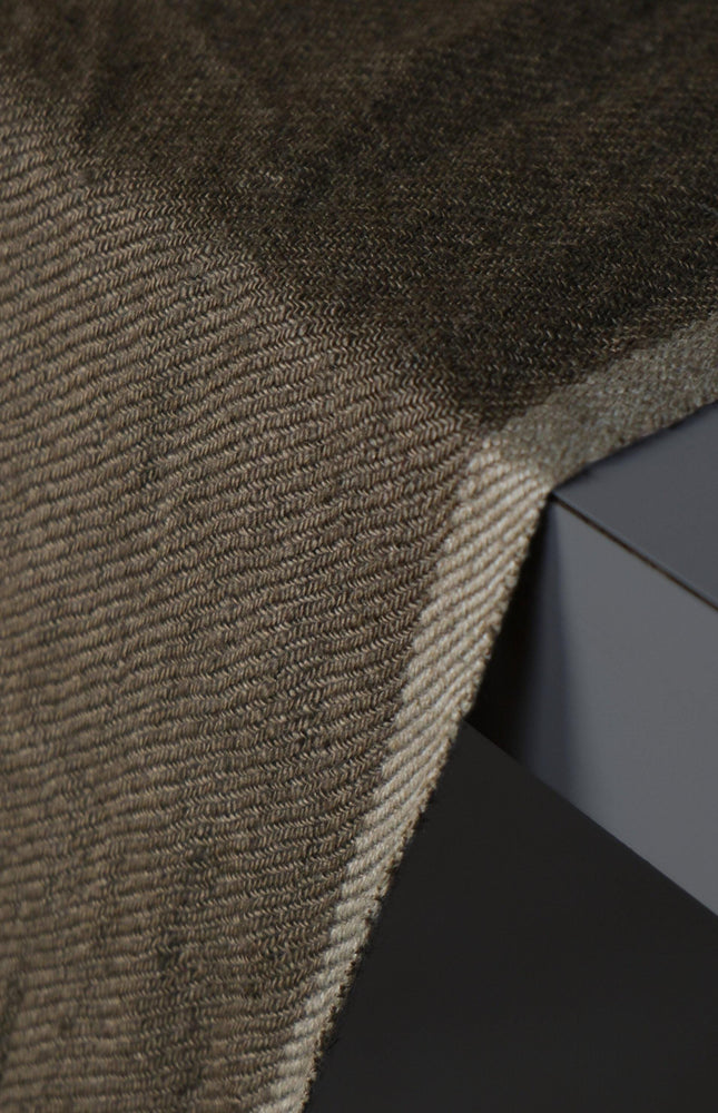Military Green & Indigo Merino Wool - Linen Fabric | 54” Wide | 220 GSM