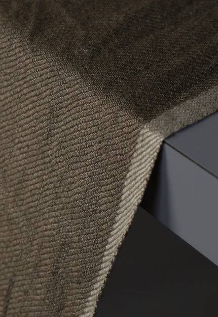 Military Green & Indigo Merino Wool - Linen Fabric | 54” Wide | 220 GSM