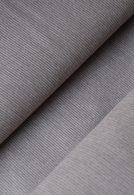 Gray Cotton Corduroy Fabric, 20 Wale, 58" Wide, 240 GSM