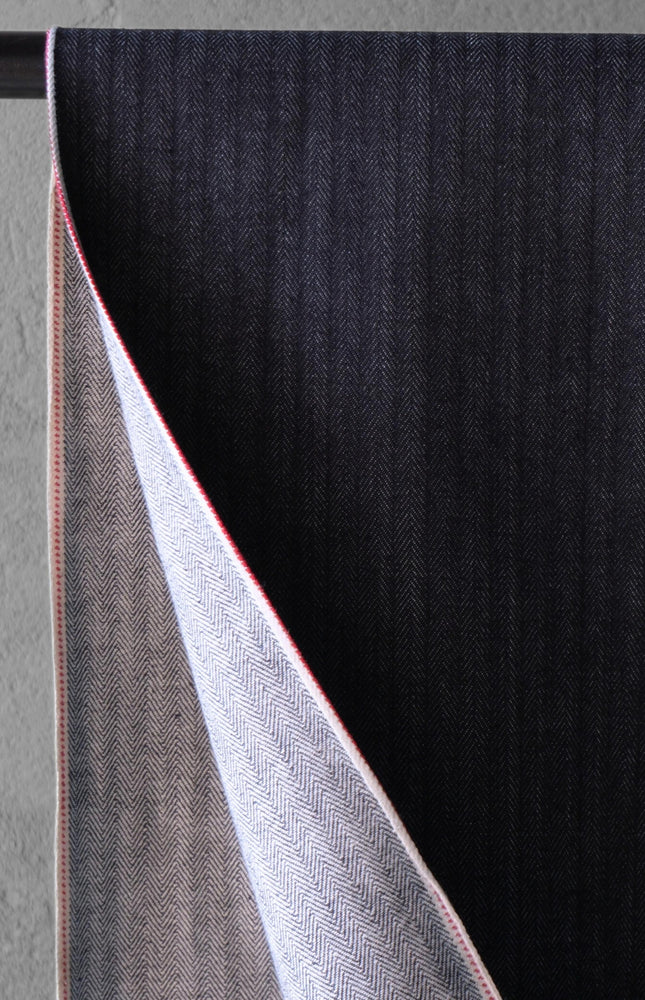 Japanese Selvedge (Herringbone weave) Denim Fabric - 33" Wide, 396 GSM (14oz)