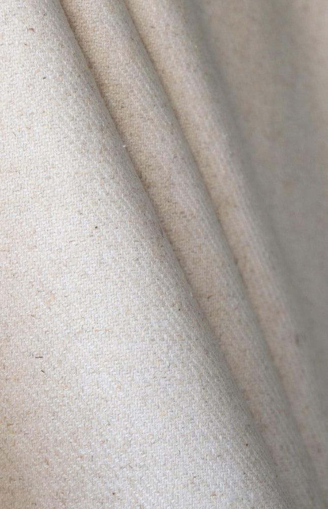 Heavyweight Greige Wool Tweed Fabric, 410 GSM, 56” Wide