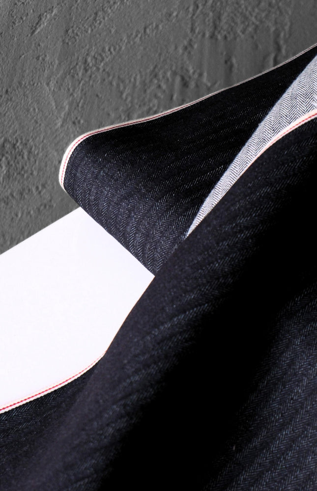 Japanese Selvedge (Herringbone weave) Denim Fabric - 33" Wide, 396 GSM (14oz)
