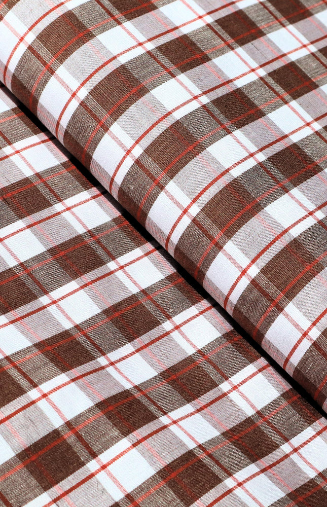 Pure Linen Gingham Checks Fabric by the yard | 210 GSM | 54” Wide
