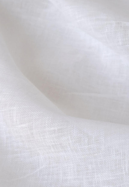 Hemp Sheer Gauze Fabric, White & Natural Gray, 54" Wide, 80 GSM