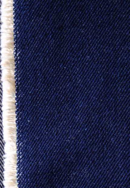 Pure Indigo Washed Denim Fabric, 16 oz Heavyweight Cotton Denim Twill, 56” Wide for Jeans & Jackets