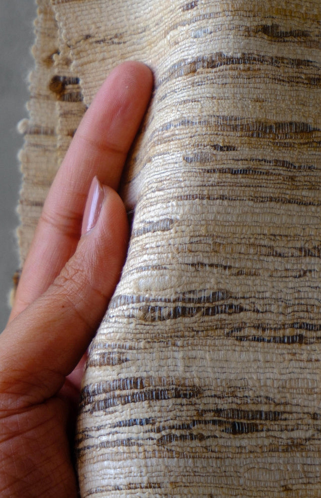 Handwoven Wild Tussar Peace Silk Fabric by the Yard | 44” Wide | 280 GSM