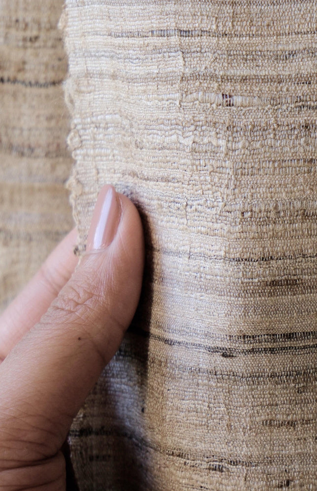 Handwoven Tussar Silk Fabric by the Yard | Wild Silk | 44” Wide | 190 GSM