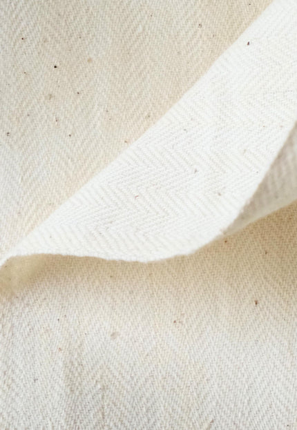 Handwoven Kala Cotton Herringbone Fabric | 45" Wide | 215 GSM