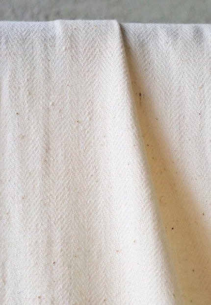 Handwoven Kala Cotton Herringbone Fabric | 45" Wide | 215 GSM