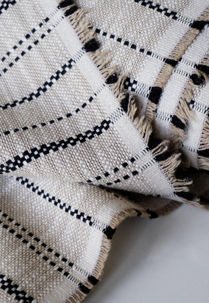 Hemp Striped Dobby Fabric, 58" Wide, 370 GSM
