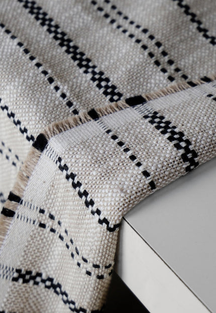 Hemp Striped Dobby Fabric, 58" Wide, 370 GSM