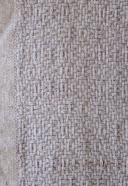 Zen Grid Weave Wool - Cotton Blended Fabric by the yard | 300 GSM | 54” Wide