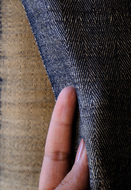 Reversible Handwoven Tussar Silk Fabric, 220 GSM Wild Silk, 44” Wide