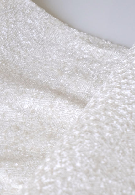 Linen + Merino Wool Moss-Textured Jacquard Fabric | 350 GSM | 48” Wide