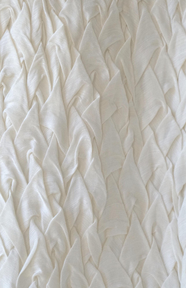 Hand-Tufted Mulberry Silk Fabric, Sculpted Textured Silk, 200 GSM, 22" Wide