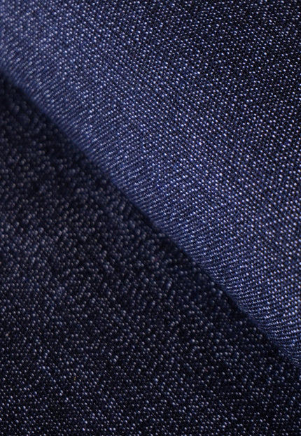 Handwoven Wool Blended Indigo Kasuri Fabric | 44" Wide | ~ 220 GSM