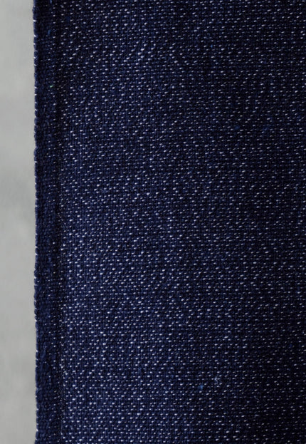 Handwoven Wool Blended Indigo Kasuri Fabric | 44" Wide | ~ 220 GSM