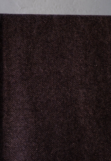 Deep Brown Yak Wool Twill Tweed Fabric, 58" wide, 373 GSM