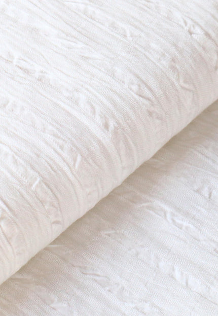 Double-Cloth Seersucker Pure Cotton Fabric, 58" Wide, 122 GSM