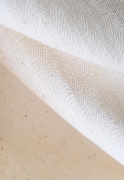 Handwoven Kala Cotton Herringbone Fabric | 45" Wide | 215 GSM