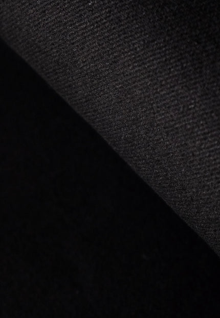 Jet Black Cotton Drill Fabric | Heavyweight Twill | 56" Wide | 350 GSM