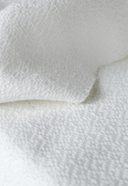 Zen Grid Weave Wool - Cotton Blended Fabric by the yard | 300 GSM | 54” Wide