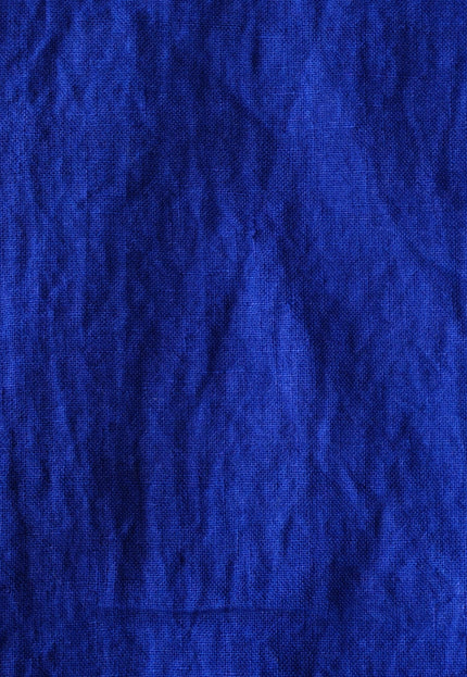 Pure Indigo Linen Fabric: 170 GSM, 58" Wide - By The Yard