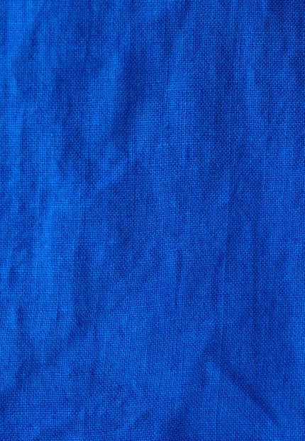 Pure Indigo Linen Fabric: 170 GSM, 58" Wide - By The Yard
