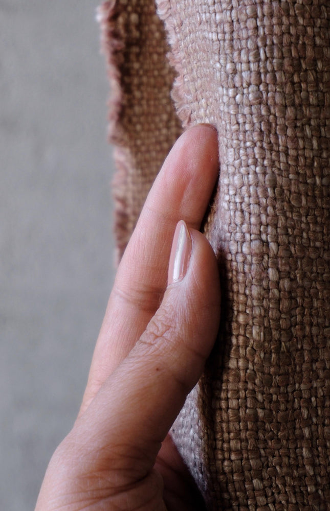 Lightly Starched Wool-Linen Fabric by the yard, 370 GSM, 56” Wide