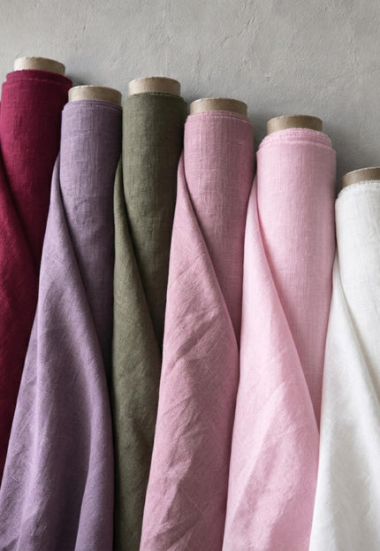 Softened Linen Fabric by the yard, 56" inches wide, 40s lea, 165 GSM