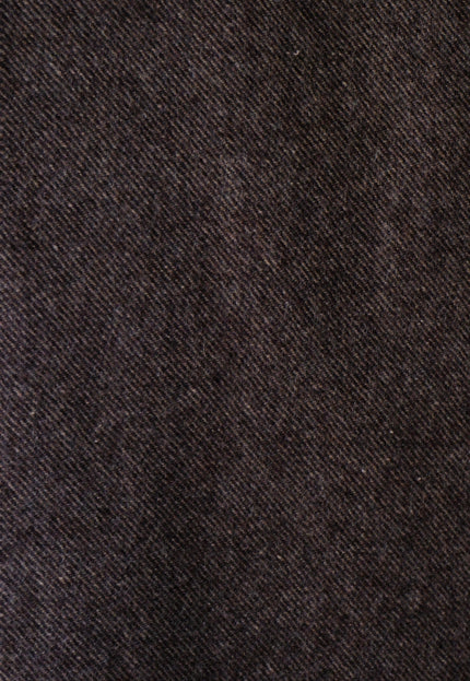 Deep Brown Yak Wool Twill Tweed Fabric, 58" wide, 373 GSM