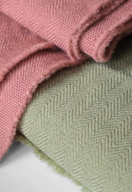 Heavyweight Merino Wool Herringbone Fabric, 390 GSM, 58” Wide